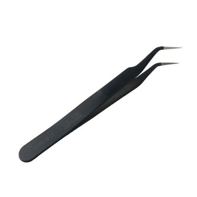 China 1pc Esd Eyebrow Tweezers Curved Stainless Steel Lash Extension Tweezers Custom Made Tweezers for sale