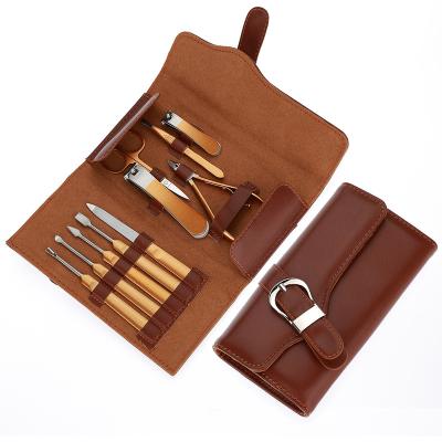 China 10PCS Retro Manicure Set Stainless Steel Foot Care Set Nails Professional Manicure Pedicure Tool Kit for sale