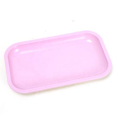 China High Quality Custom Serving Function Metal Tobacco Rolling Tray JL-Z0016 Logo Tinplate Serving Tray Pink for sale