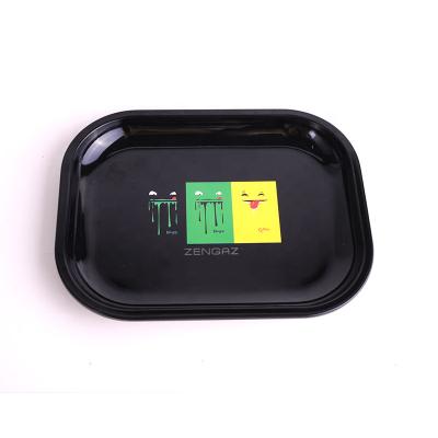 China Hot Selling Customized Metal Cigarette Rolling Tray JL-Z0017 Tin Tobacco Rolling Tray 18*14cm Customized Tray for sale