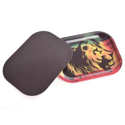 China 2020 Tray Stocked Serving Small Size 18*14cm Tin Rolling Tray Tobacco Rolling Trays Wholesale for sale