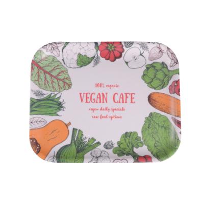 China Portable Plastic Melamine Tray Small Rectangular Single Customized Rolling Tray for sale