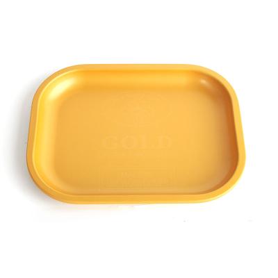 China Wholesale Custom Portable Yiwu JiJu Tobacco Accessories JL-003Z Logo Metal Trays With Cover Smoking Rolling Tray With Tin Lids for sale