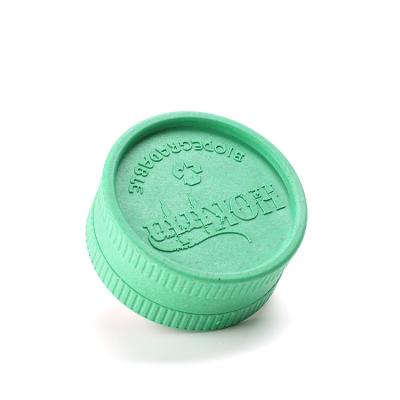 China Sharp Teeth Product Yiwu Jiju Factory Green Fiber Grinder New 2 Layers 55mm Fast Teeth Cigarette Colors Herb Grinder Degradable Grinder for sale