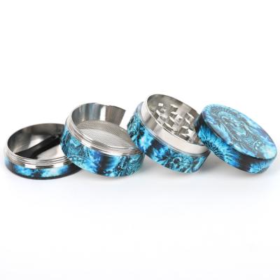 China Magnetic Grinder JL-663J Herb Grinder 4 Pieces Mini Metal Grinder Set Tobacco Grinder Custom Logo for sale