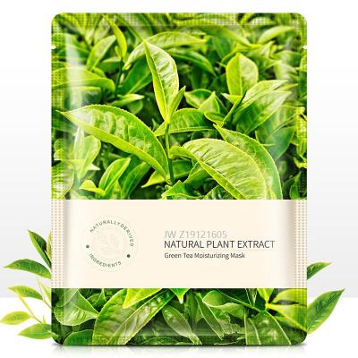 China OEM Green Tea Beauty Face Sheet Mask Plant Extract Nourishing Natural Green Tea Face Sheet Moisturizing Mask for sale