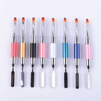 China Easy to Use/Art Pen Painting Gel Brush Sculpture Nail Art Fashionable Double Ended Main Nail Extension Spatula DIY Tool for sale