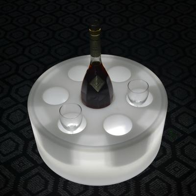 China New Design PE(Polyethylene) Eco-friendly Design Wine Glass Rack Serving Tray Led Bar Tray LTT-WB08D for sale