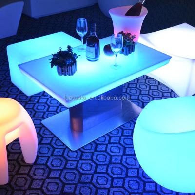 China CHEAP DINING TABLE! ! ! Rechargeable led coffee table /illuminated light coffee table for sale