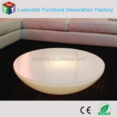 China Coffee Table Illuminated Plastic LED Floor Table For Home And Hotel for sale