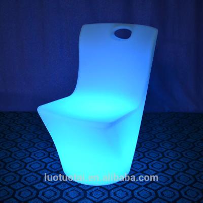 China Dining led chair color change lighting furniture plastic chair waterproof plastic led chair garden chair LTT-CT05A for sale