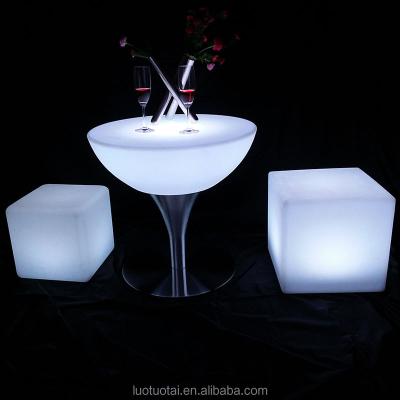 China Bar Chair Luminous Glossy Light Cube Furniture Led Mood Cube Led Cube Chair For Table Decoration LTT-C400 for sale