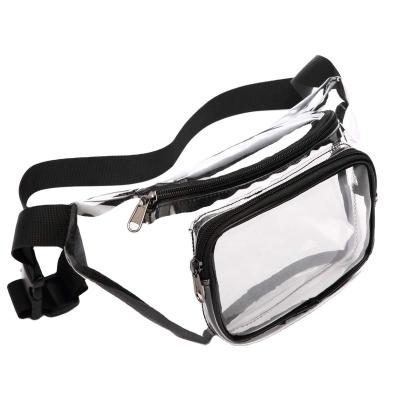 China Customizable Waterproof Cute Transparent Fanny Pack Waist Bag Clear Water Proof Wholesale PVC Waist Bag for sale