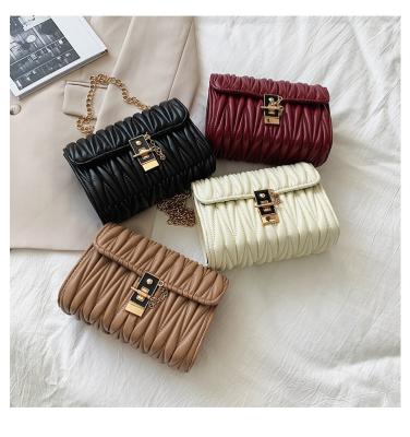 China Others Summer Fashion New Trend Ladies Chain Shoulder Bags Luxury Purse Pu Leather Embroidery Women Handbags for sale