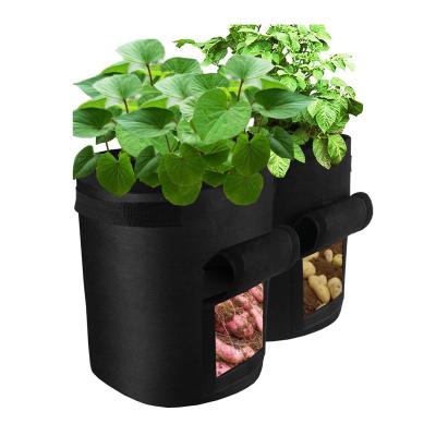 China Gardening Strawberry Home Vegetable Planting Followers Growing Bags Breathable Non Woven Fabric Growing Bags for sale