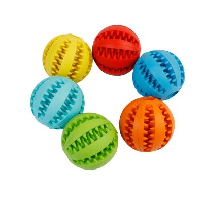 China Viable Pet Toy Rubber Ball Chew Toys Tooth Cleaning Leak Food Dog Toys for sale