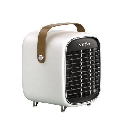 China Factory Wholesale Space Heater Fan 900W Electric Quick Heater PTC Ceramic Element Portable Desk Fan Heater For Bedroom Office for sale