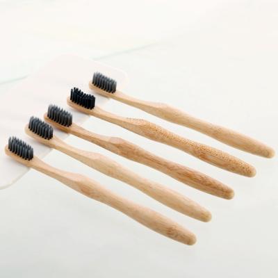 China 4pcs Eco Bamboo Toothbrush Sustainable 19cm Length Engraved Logo for sale