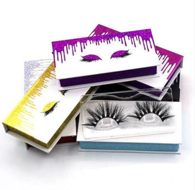 China Brilliant Create Your Own Brand Mink 25mm Eyelashes Mink Eyelash Packaging Box 100% Custom Wholesale for sale