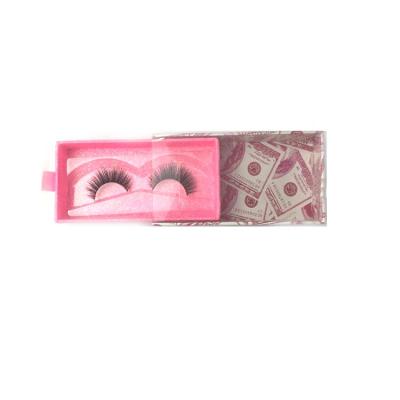 China Custom Private Label 25mm Mink Eyelash Packaging Box Real Mink Eyelashes Silver Handmade Pink Packaging Boxes for sale