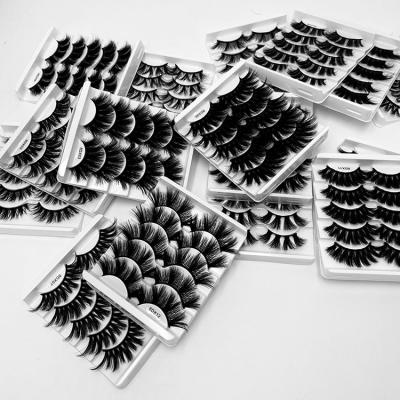 China Wholesale Volume Glossy 5 Pairs Seller 3D Mink Luxury False Eyelashes False Eyelashes Natural Silk Lashes for sale