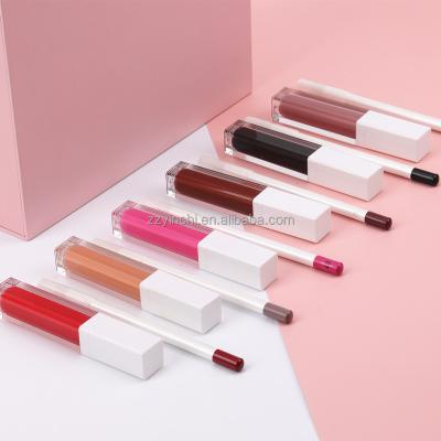 China Custom Velvet Matte Liquid Lipstick Logo Lip Gloss Lip Gloss Cosmetic Private Label Lip Gloss Dropper Clear Luster for sale