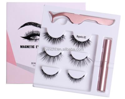 China 5 Wholesale Custom Shiny Magnet Eyelashes Magnetic Eyelashes With Eyeliner for sale