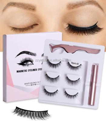 China New Best Eye Lashes Wick Eyeliner False Eyelash 3d Shiny Waterproof Magnetic Liquid Eyelash for sale