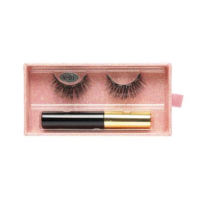 China Popular Waterproof Magnetic Liquid Eyelash 3d Eyeliner Lashes Wick False Eye Lashes for sale