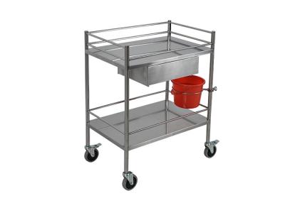 China YA-013 Stainless Steel Hospital Dressing Trolley With Drawer for sale