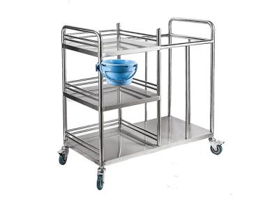 China YA-LT100561S Stainless Steel Medical Cart Dressing Laundry Trolley for sale