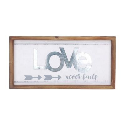 China Eco - Friendly Home Decor Wall Home Sign Hanging With LOVE Saying for sale