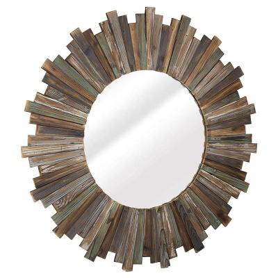 China Mumi New Products Handmade Mirror High Quality Wood Frame Handmade Decorative Mirrors for sale