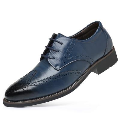 China Latest Fashion Breathable Leather Brogue For Men Comfortable Oxford Texture Business Derby Shoes Italian Shoes for sale