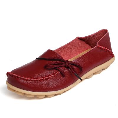 China 2021 Spring Summer New Style Anti-odor Large Size Nurse With Pea Leather Flats Casual Shoes For Women Sports Shoes for sale