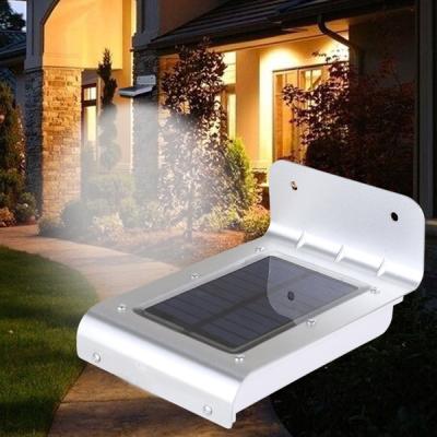 China 16 LED outdoor light waterproof solar powered led wall light with sensor for sale