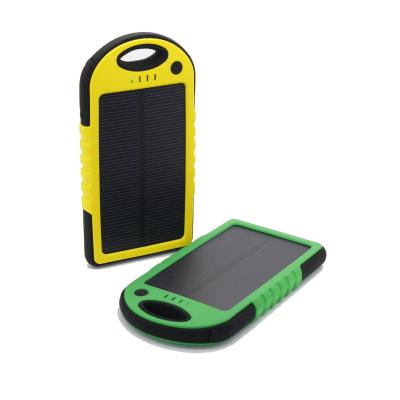 China Outdoor 5000mah portable priced solar power bank for mobile phone for sale