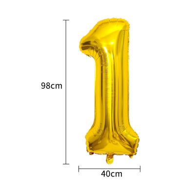 China Announcing Toy 40 Inch Big Movie 0-9 Aluminum Foil Balloon Birthday Party Movie Balloon Wedding Room Digital Aluminum Layout for sale