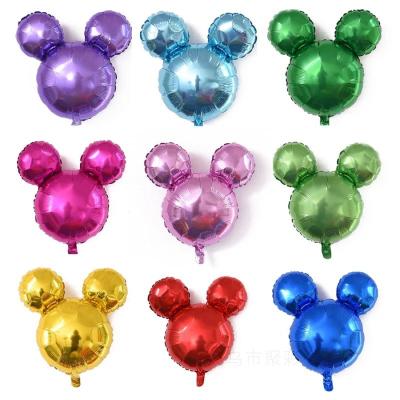 China 18/26 Inch Light Panel Mickey Head Aluminum Foil Balloon Birthday Party Decoration Cartoon Mickey Mouse Baby Treat Balloon Toy for sale