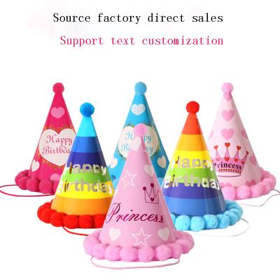 China Hot Selling Wholesale Party Decoration Birthday Supplies Party Decoration Hat Triangle Hat Birthday Cardboard White Hat for sale