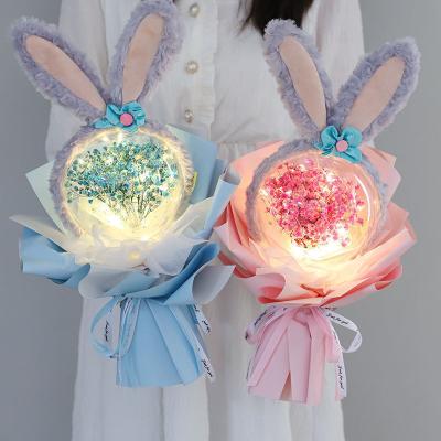 China Hot Sale Valentine's Toy Gift Led Lights Rose Bobo Balloon Flower Balloon Bouquet Marriage Proposal Engagement Party Decoration for sale