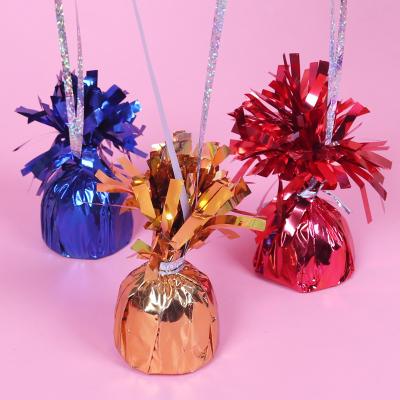 China Heavy Duty Party Balloon Weight Foil Helium Latex Balloon Weight Tassel Tapered Birthday Party Props Balloon Pendant for sale