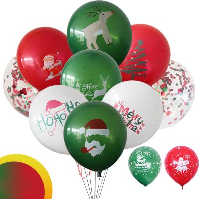 China Toy Customizable Christmas Balloons Gifts Layout Party Supplies Thickened Latex for sale