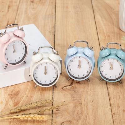 China Mini Alarm Clock Electronic Round 2 Inch Round Number Mini Alarm Clock Electronic Portable Digital Quartz Clock Portable Cute Home Decor Goods Antique Style for sale