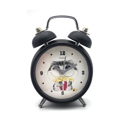 China Antique Style Quartz Jumpment Movement Log Wake Up Train Alarm Clock For Kids Bedside Retro Decoration for sale