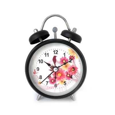 China Old Fashion Table Desk Clock Slient Jumpment Antique Metal BB Alarm Clock Sound Style Alarm Clock for sale