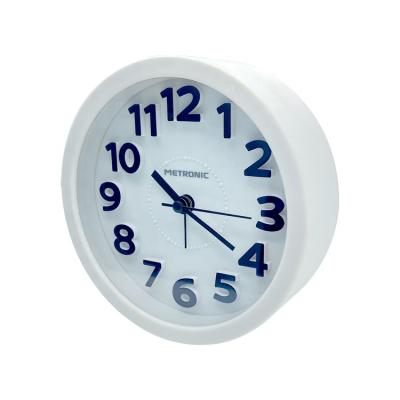 China Non Ticking Antique Style Alarm Clock Analog Plastic BB Sounds 3D Digital Glass Dial Alamr Clock for sale