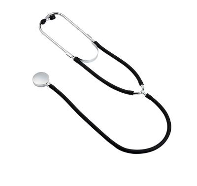 China Metal medical disposable stethoscope with head black zinc/copper alloy latex tube for sale