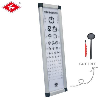 China High Quality Ultrathin Acrylic LED Eye Vision Chart Light Box 5M Testing Distance For Kids Children Visual Testing for sale