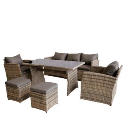 China Modern low price universal high quality outdoor restaurant lawn lounger rattan sofa set for sale